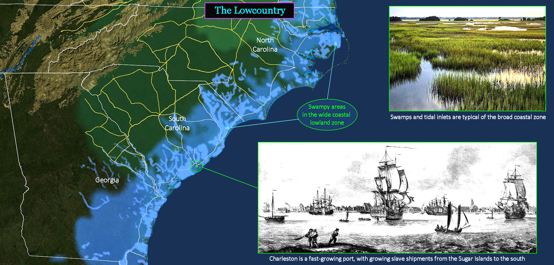 The Carolinas, 1800